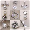 Schmuckeinstellungen S925 Sterling Silber Anhänger Zirkon Perlenkette 16 Stile Mode für Frauen Blank DIY Drop Lieferung 2021 O4Vhq