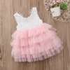 1-5Y Princess Girls Dress Toddler Kid Girls Lace Party Wedding Birthday Tutu Dresses For Girls Children Dress Q0716