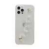 Pulseira Casos de telefone celular transparente para iPhone 12 Pro Max 11 XR XS SE BLING Diamond Bling Love Pulso TPU Voltar Capa Clear