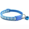 1.0 Footprint collars Pet Patch Dog Collar Cat Single with Bell Easy to Find leashes Length Adjustable 19-32cm348Y