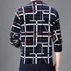 2021 New Designer Pullover Plaid Hommes Pull Hommes Hommes épais Hiver Jersey Chaud Sweaters Tricotés Portez des tricots Slim Coupe 53012 Y0907