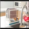 Sink Shelf Kitchen Soap Sponge Drain Rack Wall Mounted Holder Organizer Storage Basket Accessories Removable Case Hooks Rails Idmg2 Qkqde