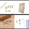 Bits Power Home Garden5PCS / Set 0DOT5-M För elektriska borrkollet Mikro Twist Chuck Brass Små borrbit Set DIY Tools Drop Leverans 2021