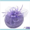 Verktyg ProductsWomens Elegant Hat Rem Flower Feather Party Hair Clip Headband Aessory Wedding Aessories # 41 Drop Leverans 2021 9672v