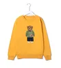 Senhoras redondas de pescoço de pescoço de estampa camisa de desenho animado Urso de urso 2021 Pullover de mangas compridas letras