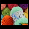 Clothing Fabric Apparel Drop Delivery 2021 Babys Wool Group 5 Strands Milk Medium Thick Yarn Diy Material Crochet Hook Slipper Cotton Shoes H