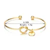 Pulseira de aço inoxidável pulseira de ouro rosa para mulheres moda acessórios de jóias Natal presentes para mulheres q0719