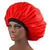 Tinta unita Cappellino da notte extra large a doppio strato Cappellino da donna in raso per donna Cura dei capelli Copricapo da bagno Accessori moda