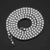 2021 Nieuwe Mode 1 Rij Rhinestone Heren Hip Hop Rap Singer Ice Tennis Ketting Glanzende Vrouwen Ketting Gift