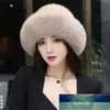 Women Real Mink Fur Bomber Hat Winter Genuine Fur Knit Caps Warm Ear Protection Luxury Fluffy Mink Hats Elastic Bowler Hat Factory209j