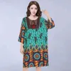 WAYOFLOVE Plus Size Embroidery Dress Vintage Elegant Summer Beach Dress Women Loose Midi Dress Casual Holiday Dresses Woman 210602