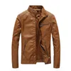 2021 Mens PU Leather Jacket Fleece and Thicken Male Coats Motorcycle Clothing Men Warm Mens Streetwear Pilot Leather Jacket Y1122