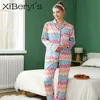 Pijamas de seda de moda Xiberyl para as mulheres terno pijama de garota setlewear top e shorts pijama mujer 210809