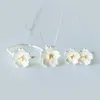 Boucles d'oreilles collier 2021 à la mode fleurs de cerisier fleur ensemble de bijoux pour les femmes élégant argent couleur anneau chaîne ensembles cadeau