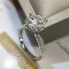 Classic Princess Square Ring Excellent Cut 1 CT Pass Diamond Test D Kleur Moissanite Rings Engagement Sieraden