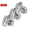 NXY Cockrings FRRK Penile Chastity Cage subminiatur Metal Device Steel Ring med fågellås Bindande BDSM CBT Sex Toys 220106