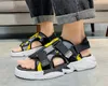 Summer breathable leisure personality beach sandals trendy slippers stitching contrast three colors optional soft comfortable non-slip and wear-resistant