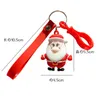 1PC Christmas Creative Cartoon Santa Claus Elk Snowman Keychain Car Xmas Tree cute Couple Backpack Ornaments G1019