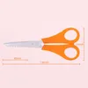 Office Scissors Plastic kids safety DIY scale ruler scissor child stationery student shears School Supplies JXW966