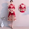 Sexy dentelle col montant broderie améliorée Cheongsam mariée demoiselle d'honneur Qipao robe de soirée robes de soirée vêtements ethniques