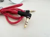 Red 1.2m 3.5mm male L Plug Stereo AUX Audio Cable Cables for Studio Solo headphone cell phone 5pcs/lot