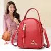 Axelväskor för kvinnor Casual Trending Quality PU Läder Crossbody Luxury Designer Handväskor Ladys Solid Color Messenger Bag