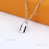 Charm 316L titanium steel jewelry necklace Pendants 18K gold rose silver necklaces for men and women couple gift