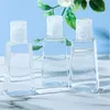 30ml 60ml flip boné recipientes de viagem garrafa de plástico recarregável garrafas cosméticas para sanitizador de mão embalagem de loção líquida