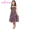 어린이 여름 드레스 레인보우 서클 폴카 도트 키즈 비치 Sundress 소녀 이브닝 드레스 4 8 10 12 년 Q0716