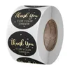 500 pcs Roll 1 polegada1.5inch Obrigado pelo seu pedido adesivos adesivos Etiqueta Business Business Envelope Box Decor