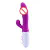 Vibratori del coniglio 10 velocità doppia testa USB ricaricabile G-Spot vibratore bacchetta magica massaggiatore stimolatore clitorideo giocattoli adulti del sesso