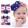 Accessoires cheveux 4 juillet bandeaux bébé filles arc bandeaux floraux 3pcs / set bandeaux fête de l'indépendance