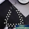 New Arrivals Hot Fashion Black Crystal Necklace Kolye Collier Simple Cross Strand Beaded Chokers Necklaces Women Jewelry