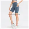 Abiti Esercizio Esercizio Atletico Atletico Abbigliamento per esterni Alloggio all'aperto Palestra Pantaloncini da yoga senza cuciture in vita alta con tasca Pocket Cycling Sport Leggings Runni