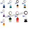 Frisado Keychain Festa Favor Couro Borla Tassel Bead Keyring Beads Tring Chaveiro Cadeia De Silicone Silicone Mulheres Pulseira Pulseira Chaveiros