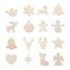 19 Styles Wooden Christmas Tree Pendant Decoration Accessories Elk Christm as Trees Snowflake For Christma Creative Pendants Hand-painted Decorations