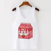 T-shirt Stberry Juice Comics Vest Canotte Harajuku Summer Tshirt SleevelKawaii Graphic Tee Magliette femminili Streetwear X0507