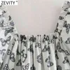 Femmes Vintage Col Carré Papillon Imprimé Casual Smock Blouse Femme Chic Élastique Plissé Kimono Chemise Blusas Tops LS9080 210416