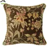 Kussen/decoratief kussen Amerikaanse stijl klassieke zachte zware chenille multi-colours bloemen met pipping vierkante kast sofa kussenomslag 45 x cm