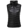 Packrable ultra-Light SleeSles vinter Down Jacket Vit Duck Feather Warm Waistcoat Vest Outerwear Coats för Kvinna 211108