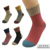 5 paires/lot chaussettes de laine épaisse hiver cachemire coton chaussettes chaudes charmantes dames filles Meias 210720