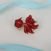 Pins Brooches Yacq Goldfish Brooch Pin Antique Gold Red W Crystal Animal Jewelry Gifts For Women Girls Mom Her Wholesale Drop BA20 Seau22