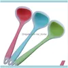 Spoons Flatware Kitchen, Dining Bar Home & Gardenspoons Colorful Sile Spoon Heat Resistant Rice Kitchenware Tableware Learning Cooking Kitch