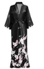 Cetim sleepwear mulheres mulheres noivas vestígios de casamento sleepwear nightgown casual bathrobe animal rayon longo nightgown kimono rouphrobe 210901
