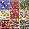 Julinpackning papper juldekoration presentlåda diy paket papper tecknad jultomten snögubbe hjort nuvarande omslagspapper