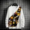 Men's Hoodies & Sweatshirts 2022 Hoodie Autumn Sweatshirt Fashion Brand Korean Style Personality Line Print Loose Men