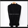 Tröjor Damkläder Kläder Drop Leverans 2021 Baresskiy Cashmere Kvinna O-Neck Knit Sweater Slim Solid Färg Tight Fashion Pullover 100p