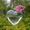 Vases Heart Shaped Glass Hanging Vase Bottle Terrarium Container Plant Flower Table Wedding Garden Decor