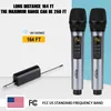 Microphones 2 Metal Handheld UHF Wireless Microphone 80m with 3 Rechargable Lithium Battery for Recording Karaoke School Party Church Stage T220916