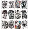 Mannen Water Transfer Tattoos Sticker Chinese god terug tattoo Waterdichte Tijdelijke Fake Tattoo 48x34 cm Flash tattoo voor man B3 C181223481907